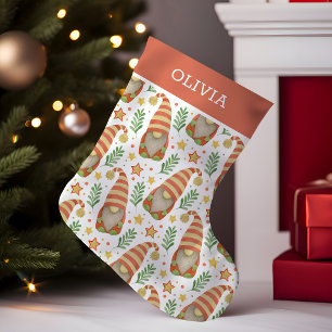 Petite Chaussette De Noël Gnome scandinave aquarelle Noël mignon