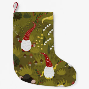 Petite Chaussette De Noël Gnomes de jardin : Faune de flore humoristique.