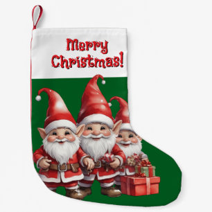 Petite Chaussette De Noël Gnomes personnalisables Stockage de Noël