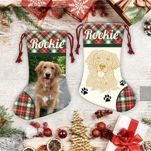 Petite Chaussette De Noël Golden Retriever Chien Personnalisé