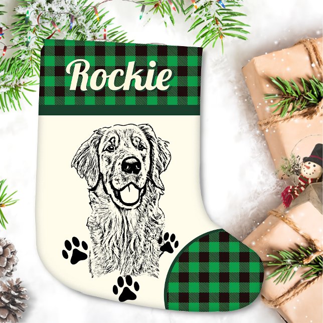 Petite Chaussette De Noël Golden Retriever Chien Personnalisé (Créateur téléchargé)