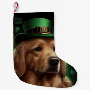 Petite Chaussette De Noël Golden Retriever Dog in St. Patrick's Day
