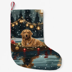 Petite Chaussette De Noël Golden Retriever Noël Festive Voyage