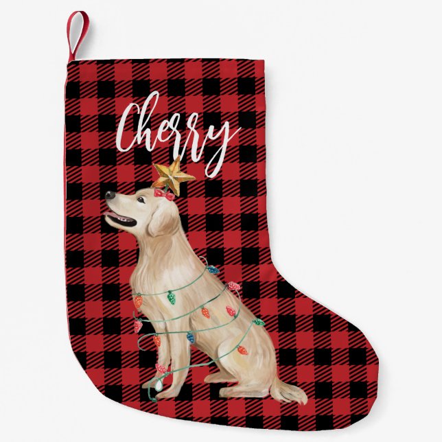 Petite Chaussette De Noël Golden Retriever Noël Stocking (Devant)