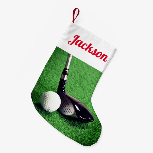 Petite Chaussette De Noël Golf Club et Golf Ball (Devant (Accrochage))
