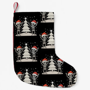 Petite Chaussette De Noël Gothiques de Noël Squelettes dansants Vacances de