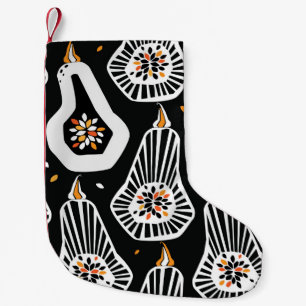 Petite Chaussette De Noël Graines Citrouilles stylisées : Conception transpa