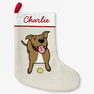 Petite Chaussette De Noël Grand amant Brown de chien de chien de bande