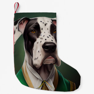 Petite Chaussette De Noël Grand Danois en tenue de la Saint-Patrick