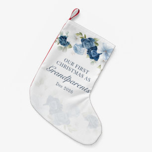 Petite Chaussette De Noël Grands-parents Eucalyptus Floral 1er Noël