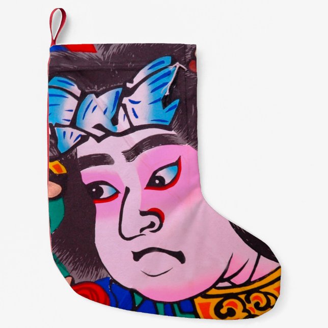 Petite Chaussette De Noël Graphique sur Kiteart traditionnel japonais, cerf- (Devant)