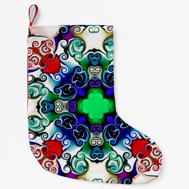 Petite Chaussette De Noël Graphiques informatiques. Illustration d'un flo ab (Devant)