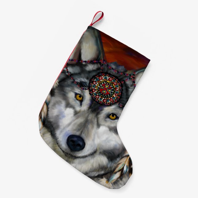 PETITE CHAUSSETTE DE NOËL GRAY WOLF (Devant (Accrochage))
