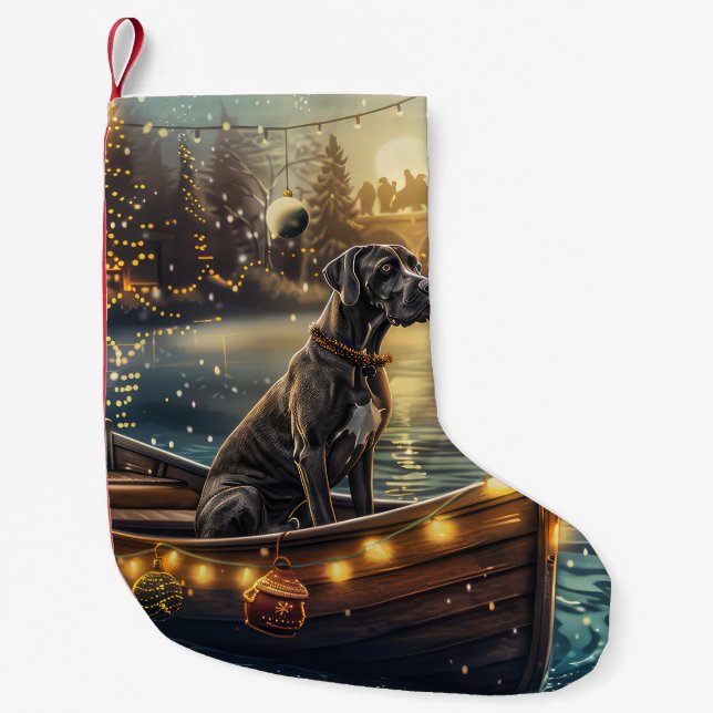 Petite Chaussette De Noël Great Dane Christmas Festive Voyage (Devant)