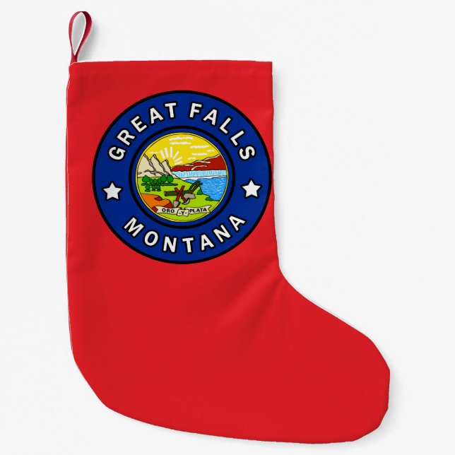 Petite Chaussette De Noël Great Falls Montana (Devant)