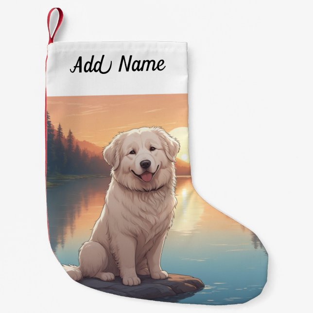 Petite Chaussette De Noël Great Pyrenees  (Devant)