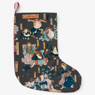 Petite Chaussette De Noël Grenouille japonaise ukiyo-e Froggies