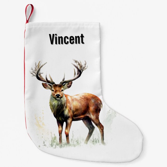 Petite Chaussette De Noël Gros Cerf Raté (Devant)