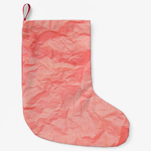 Petite Chaussette De Noël Gros plan de rides roses vieilli avec papier p