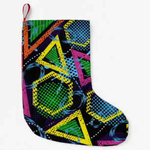 Petite Chaussette De Noël Grunge sport motif, design pour enfants.