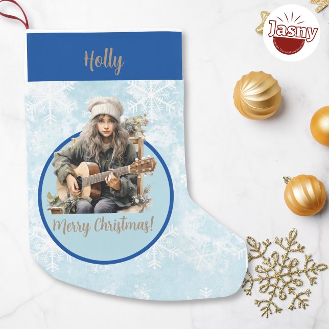 Petite Chaussette De Noël Guitare musicale Fille Noël Stocking (Créateur téléchargé)