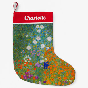 Petite Chaussette De Noël Gustav Klimt - Jardin de fleurs