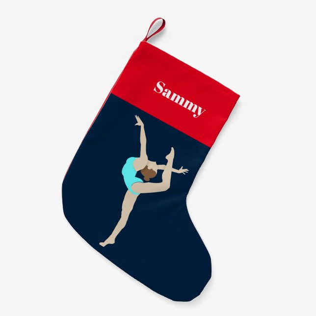 Petite Chaussette De Noël Gymnaste féminine (Devant (Accrochage))