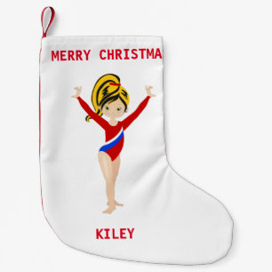 PETITE CHAUSSETTE DE NOËL GYMNASTICS NOËL STOCKAGE POUR LES FILLES.