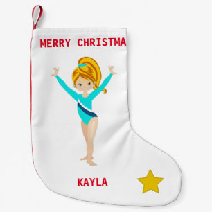 PETITE CHAUSSETTE DE NOËL GYMNASTICS NOËL STOCKAGE POUR LES FILLES.