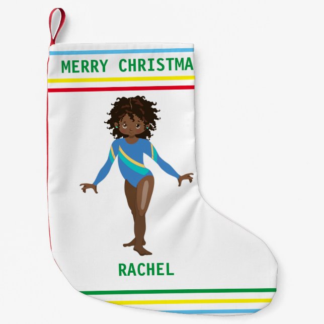 PETITE CHAUSSETTE DE NOËL GYMNASTICS NOËL STOCKAGE POUR LES FILLES. (Devant)