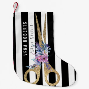 Petite Chaussette De Noël Hair Styliste Parties scintillant Ciseau Beauté No