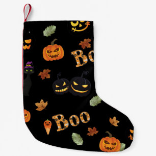 Petite Chaussette De Noël Halloween Cat Boo