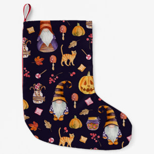 Petite Chaussette De Noël Halloween lunatique : Gnomes et Citrouilles