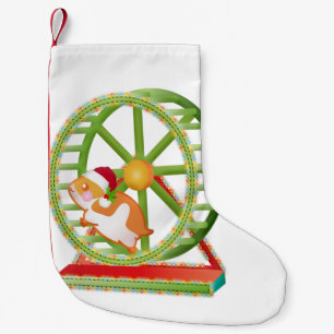 Petite Chaussette De Noël hamster de Noël père Noël
