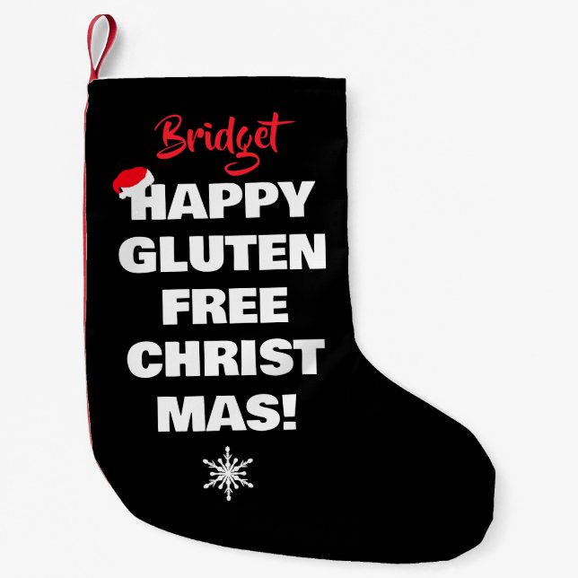 Petite Chaussette De Noël Happy Gluten Free Christmas  (Devant)