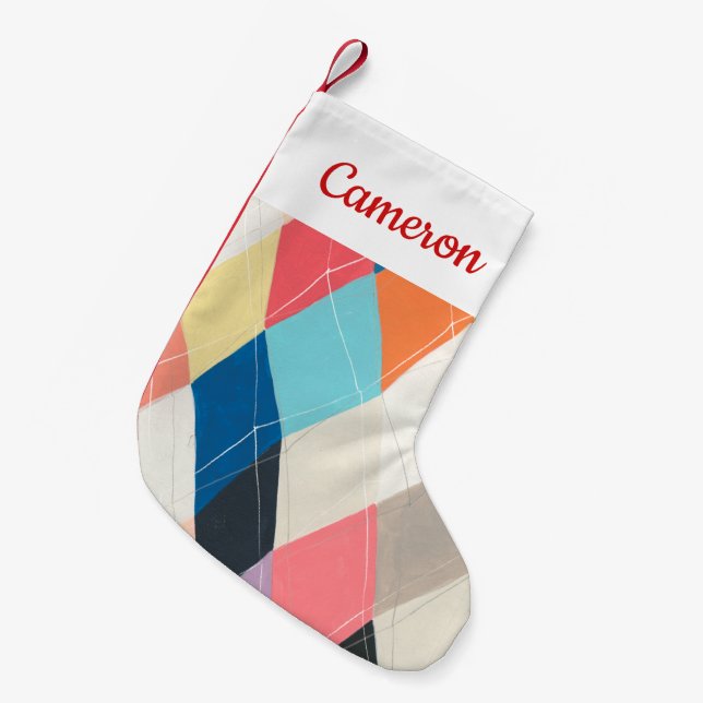 Petite Chaussette De Noël Harlequin Hopscotch - Motif Jacquard (Devant (Accrochage))