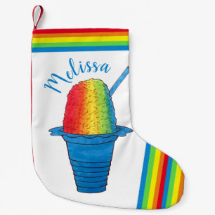 Petite Chaussette De Noël Hawaiian Rainbow Shave Ice Froid Dessert Hawaii
