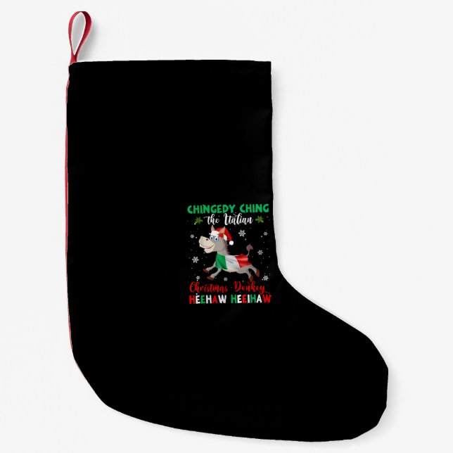 Petite Chaussette De Noël HEEHAW L'âne de Noël | Cadeaux aux amateurs d'ânes (Devant)