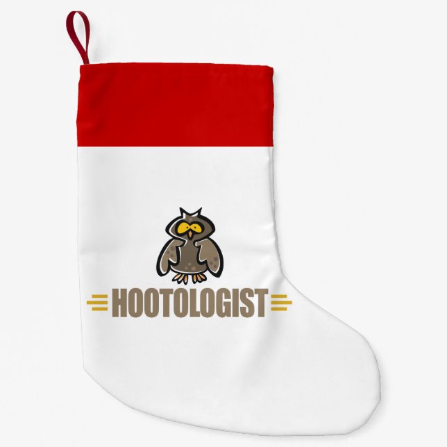 Petite Chaussette De Noël Hibou drôle (Devant)