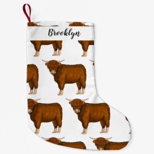 Petite Chaussette De Noël Highland cow