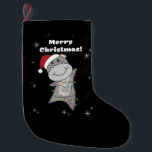 Petite Chaussette De Noël Hippo Merry Christmas Winter Animals Hippos Adult<br><div class="desc">The hippo to softness with fair lights. Funny animals with gifts and snow to the holidays. Also funny for Christmas in July. Hippos are sweet animals and perfect for Christmas.</div>