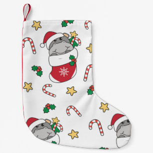 Petite Chaussette De Noël Hippo Noël Neige hiver Animaux Hippopotames