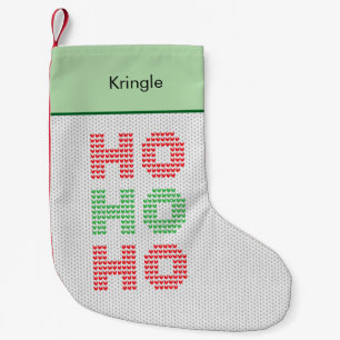 Petite Chaussette De Noël Ho Ho Ho Typographie Chandail de Noël