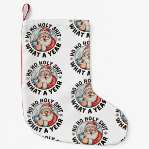 Petite Chaussette De Noël Ho Ho Holy Quelle Année Santa Noël Funny Xmas