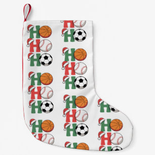 Petite Chaussette De Noël Ho Santa Noël Basketball Baseball Football Noël