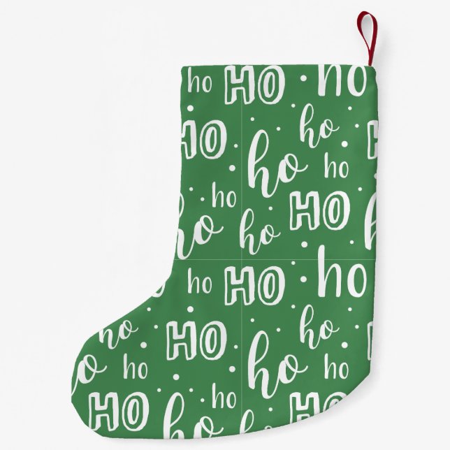 Petite Chaussette De Noël Hohoho Stockage de Noël (Dos)