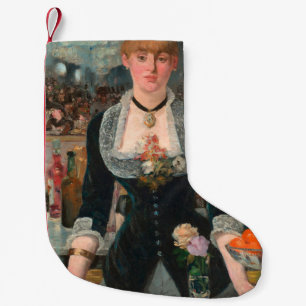 Petite Chaussette De Noël Homme maussade barman parisien Un bar aux Folies-B