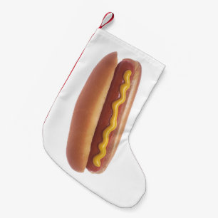 Petite Chaussette De Noël Hot-dog avec de la moutarde
