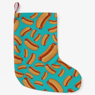 Petite Chaussette De Noël Hot dogs de turquoise