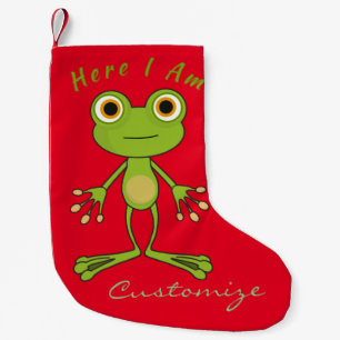 Petite Chaussette De Noël Ici, je suis mignonne grenouille Thunder_Cove 